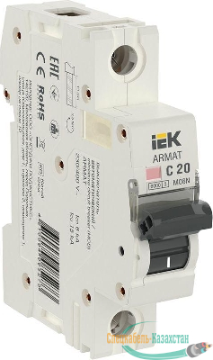 Выключатель автоматический модульный 1п C 20А M06N ARMAT IEK AR-M06N-1-C020