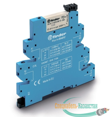 Модуль интерфейсный электромеханич. реле MasterBASIC 1CO 6А AgNi 24В AC/DC IP20 винт. клеммы FINDER 391100240060