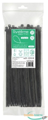 Стяжка кабельная 370х4.8 черн. (уп.100шт) SE IMT37048B