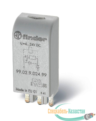 Модуль индикации LED 6...24В AC/DC зел. FINDER 9902002459