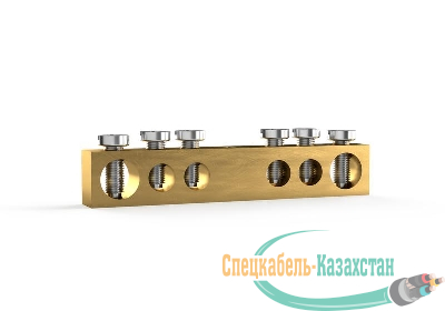 Шина PEN "земля-ноль" 6х9мм 6 отвер. латунь TOKOV ELECTRIC TKE-BCB-69-6-N/PEN