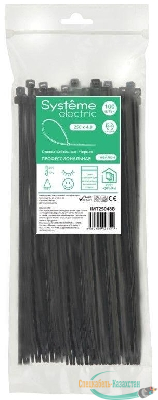 Стяжка кабельная 250х4.8 черн. (уп.100шт) SE IMT25048B