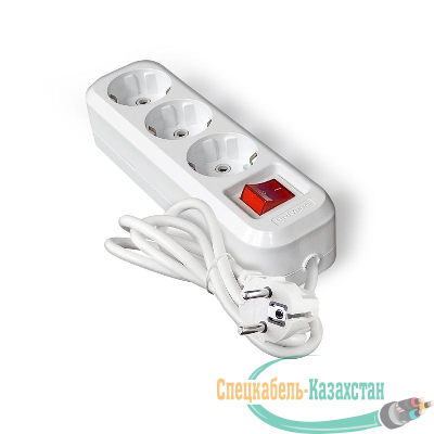 Удлинитель 3х3м с заземл. IP20 S-303А ПВС 3х1.5 с выкл. Universal 1726