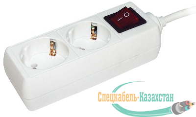 Удлинитель 2х5м с заземл. 16А IP20 У02К с выкл. 2P+PE ИЭК WYP10-16-02-05-ZK-N