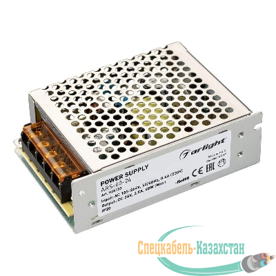 Блок питания ARS-60-24 24В 2.5А 60Вт IP20 сетка 2 года Arlight 026153