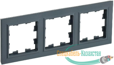 Рамка 3-м BRITE РУ-3-БрГ графит IEK BR-M32-K53