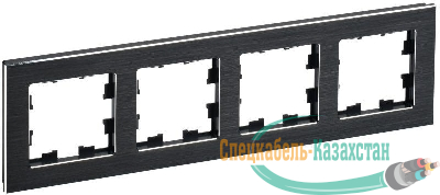 Рамка 4-м BRITE РУ-4-1-БрЧ металл черн. IEK BR-M42-M-K02