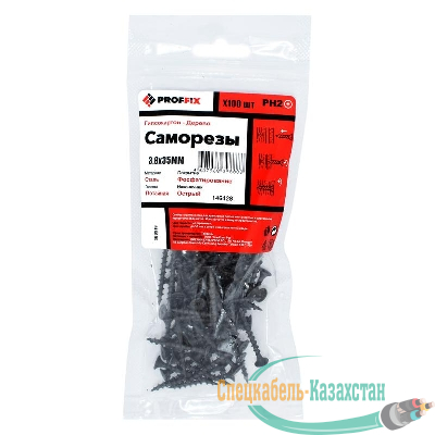 Саморез гипсокартон-дерево 3.8х35 усилен. (TWN) (пакет) (уп.100шт) Tech-KREP PRO 146428