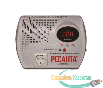 Стабилизатор напряжения АСН-500 Н/1-Ц 1ф 0.5кВт настен. с розеткой IP20 релейный Ресанта 63/6/9