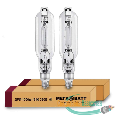 Лампа газоразрядная металлогалогенная ДРИ 1000 380/4000К E40 (12) МЕГАВАТТ 03116