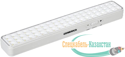 Светильник светодиодный аккумуляторный ДБА 1060 непостоян. действия 60LED 6ч 6Вт GENERICA LDBA0-1060-6-01-K01-G