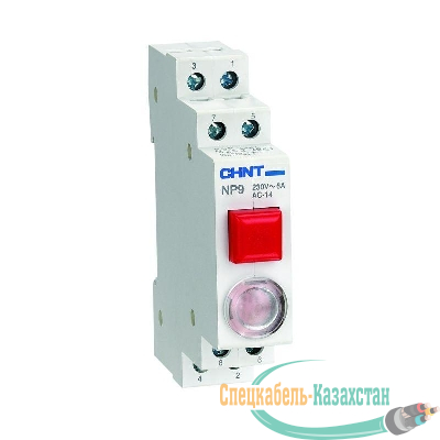 Кнопка модульная NP9-12D3/2 с подсветкой 1НО+2НЗ AC/DC 230В красн. (R) CHINT 584047