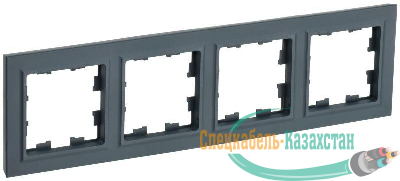 Рамка 4-м BRITE РУ-4-БрГ графит IEK BR-M42-K53