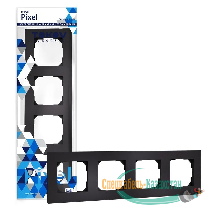 Рамка 4-м Pixel универс. карбон TOKOV ELECTRIC TKE-PX-RM4-C14