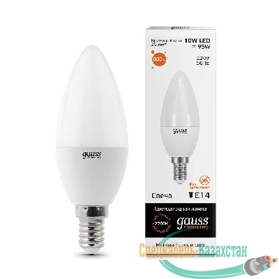 Лампа светодиодная Elementary Candle 10Вт E14 3000К Gauss 33110
