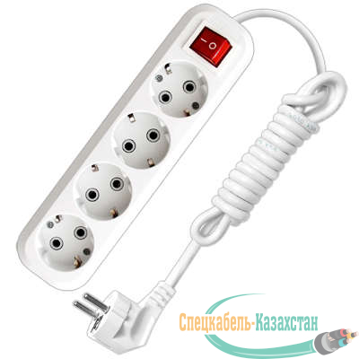 Удлинитель 4х2м с заземл. 16А IP20 S-304 с выкл. ПВС 3х1 UNIVersal 9634419