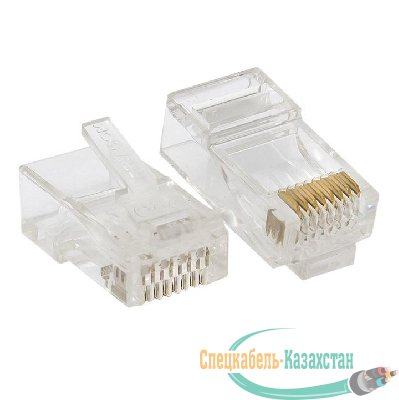 Коннектор RJ45 (8P8C) кат.6 неэкранир. 30мкд универс. (уп.20шт) TERACOM PRO EKF TRP-PLUG-6UTP-20