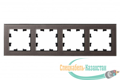 Рамка 4-м ATLASDESIGN NATURE стекло мокко SchE ATN320604