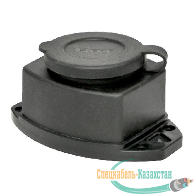 Розетка настенная 16А IP44 230В 2P+PE с защ. крышкой каучук Basic EKF RPS-014-16-230-44