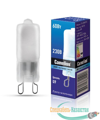Лампа галогенная 60Вт капсула G9 2850К 240В мат. Camelion 5557