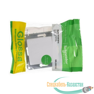 Кнопка нажимная 1-кл. СП Glossa 10А IP20 (сх. 1) 10AX механизм бел. SE GSL000115