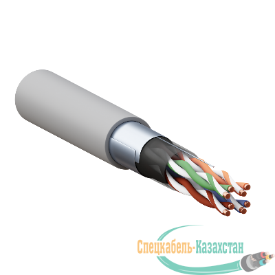 Кабель витая пара F/UTP кат.5E 4 пары 24 AWG solid PVC сер. TERACOM PRO EKF TRP-5EFTP-04PVC-GY-IN3
