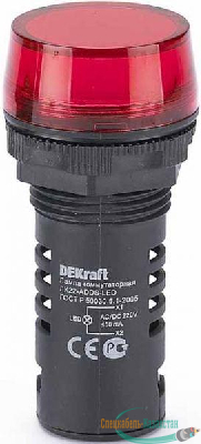 Лампа коммутац. ADDS 22мм LED 220В AC/DC ЛK-22 красн. SchE 25119DEK