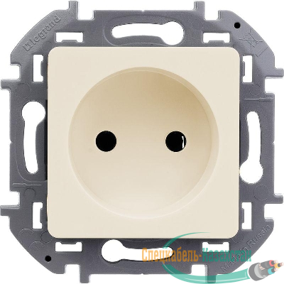 Розетка 1-м СП Inspiria 16А IP20 250В 2P механизм сл. кость Leg 673711