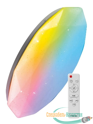 Светильник светодиодный PREMIUM DIAMOND-RGB 75Вт 230В 3000-6500К 6000лм IP40 502х83мм настенно-потолоч. управляемый с пультом ДУ с RGB подсветкой КОСМОС KSDiamRGB75W