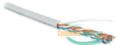 Кабель витая пара U/UTP кат.5E 4х2х24AWG solid LSZH нг(А)-HF UUTP4-C5E-S24-IN-LSZH-GY-305 сер. (м) Hyperline 42045