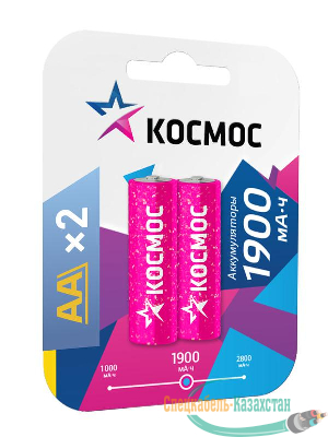 Аккумулятор R6 NI-MN 1900мА.ч BP-2 (блист.2шт) Космос KOCR6NIMH(1900MAH)