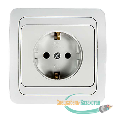 Розетка 1-м CLASSICO с заземл. 2028 бел. ASD / IN HOME 4680005959907