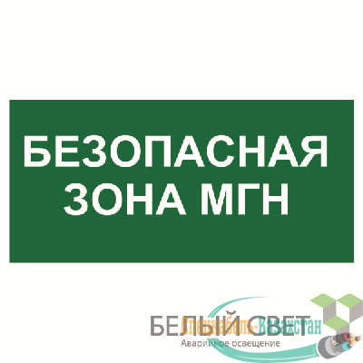 Знак безопасности BL-2010B.E68"Безопасная зона для МГН" Белый свет a18340