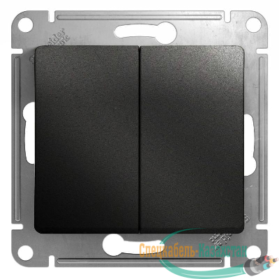Механизм выключателя 2-кл. СП GLOSSA 10А IP20 10AX антрацит SchE GSL000751