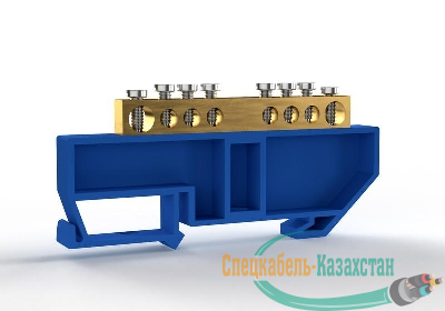 Шина нулевая на DIN-изоляторе 6х9мм 8 отвер. латунь TOKOV ELECTRIC TKE-BCB-69-8-DIN/N