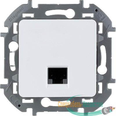 Розетка компьютерная Inspiria RJ45 кат.6 UTP механизм бел. Leg 673830