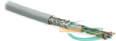 Кабель витая пара SF/UTP кат.5E 4 пары 24 AWG ОЖ solid экран-фольга + медн. оплетка LSZH -40град.C-+75град.C SFUTP4-C5E-S24-IN-LSZH-GY-305 сер. (уп.305м) Hyperline 246264