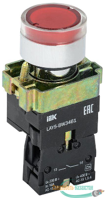 Кнопка LAY5-BW3461 с подсв. красн. 1з ИЭК BBT50-BW-K04