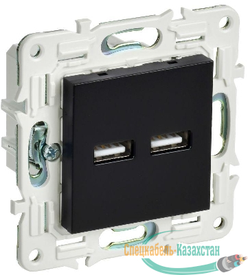 Розетка USB A+A 3.1А SKANDY SK-R15Bl черн. IEK SK-U21-D31-K02