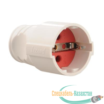 Штепсель с заземл. бел. Lezard 715-0701-607