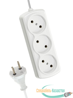 Удлинитель 3х3м 6А IP20 ШВВП 2х0.75 КОСМОС YKsm3m-3g(6A)E