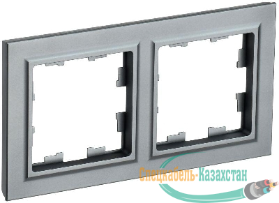 Рамка 2-м BRITE РУ-2-БрС сталь IEK BR-M22-K46