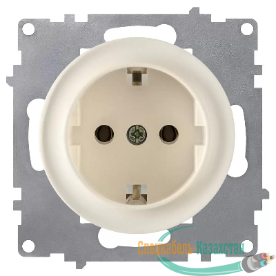 Розетка 1-м СП Florence 16А IP20 с заземл. винтов. клеммы механизм беж. (1E10201301) OneKeyElectro 2172788