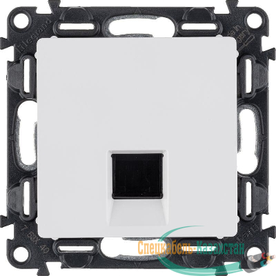 Розетка компьютерная 1-м Valena Life RJ45 кат.5E UTP с лицев. панелью механизм бел. Leg 753440