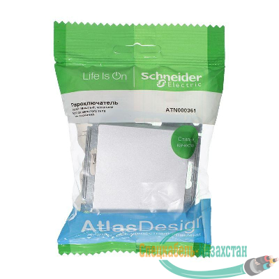 Механизм переключателя 1-кл. ATLAS DESIGN (сх.6) 10АХ алюм. SchE ATN000361