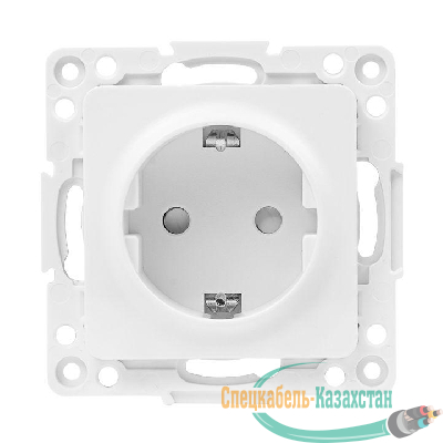 Розетка 1-м СП Стокгольм 16А IP20 с заземл. защ. шторки механизм бел. PROxima EKF EYR16-028-10