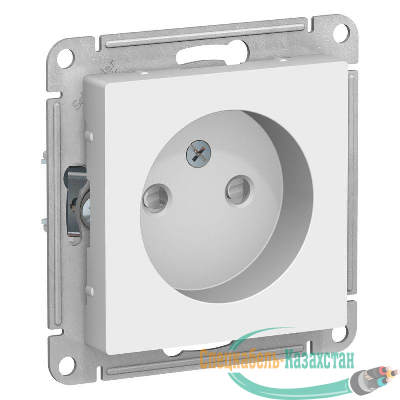Механизм розетки 1-м СП ATLAS DESIGN без заземл. защ. шторки 16А бел. SchE ATN000149