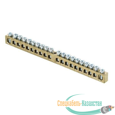 Шина PEN "ноль-земля" 6х9 20 отвер. латунь крепеж по центру PROxima EKF sn0-63-20