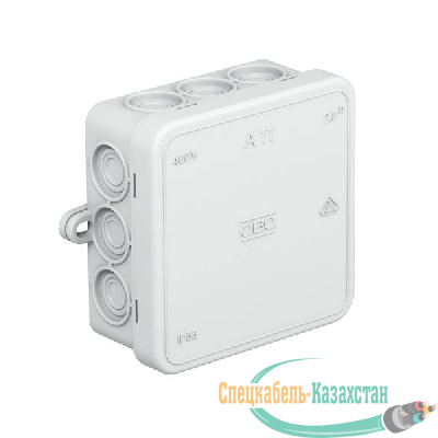 Коробка распределительная 85х85х40мм IP55 A11 12 кабельн. вводов свет. сер. OBO 2000342