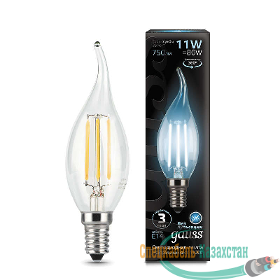 Лампа светодиодная Black Filament Свеча на ветру E14 11Вт 4100К Gauss 104801211